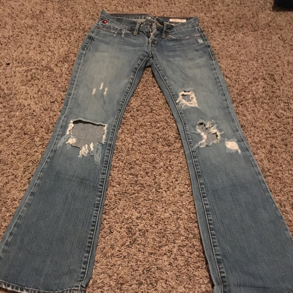It destroyed light blue bootcut